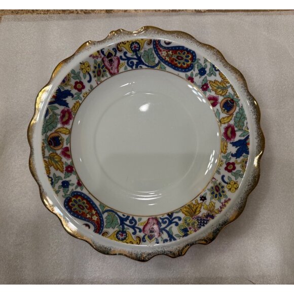 Lefton Vintage Porcelain Floral Pitcher & Basin With Gold Accents - Picture 3 of 11